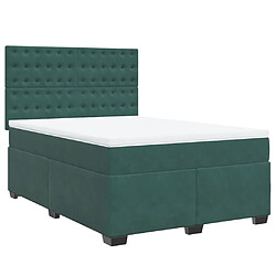 Avis vidaXL Sommier à lattes de lit et matelas Vert foncé 160x200cm Velours