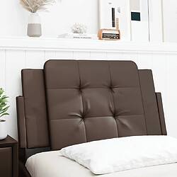 vidaXL Coussin de tête de lit Zadar marron 90 cm similicuir