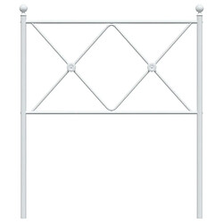 Acheter vidaXL Tête de lit de remplacement métal blanc 80 cm