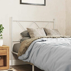 vidaXL Tête de lit de remplacement métal blanc 90 cm