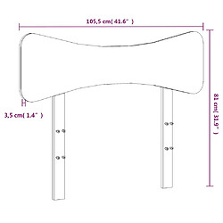 vidaXL Tête de lit blanc 100 cm bois massif de pin pas cher