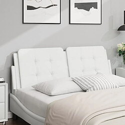vidaXL Coussin de tête de lit Zadar blanc 140 cm similicuir