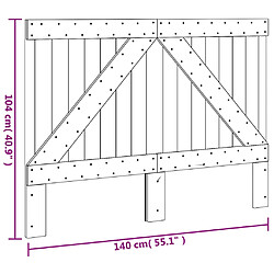 vidaXL Tête de lit 140x104 cm bois massif de pin pas cher