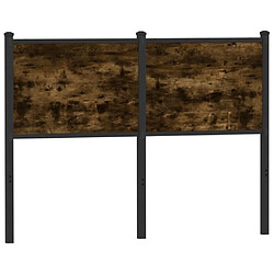 vidaXL Tête de lit de remplacement chêne fumé 120 cm bois d'ingénierie et acier