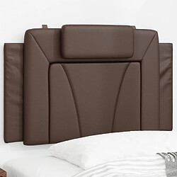vidaXL Coussin de tête de lit marron 90 cm similicuir