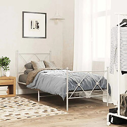Avis vidaXL Tête de lit de remplacement métal blanc 80 cm