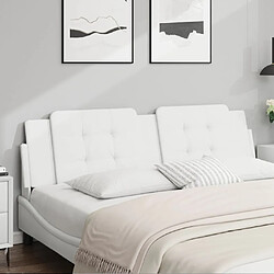vidaXL Coussin de tête de lit Zadar blanc 180 cm similicuir