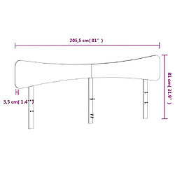 vidaXL Tête de lit cire marron 200 cm bois massif de pin pas cher