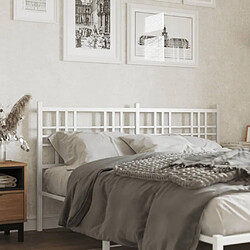 vidaXL Tête de lit métal blanc 160 cm