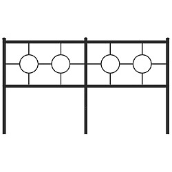 Avis vidaXL Tête de lit métal noir 150 cm