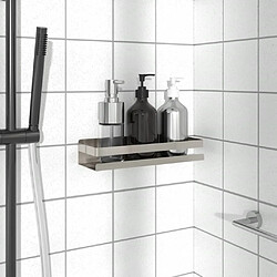vidaXL Étagère de douche 30x10x6 cm acier inoxydable 304 brossé