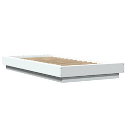 Avis vidaXL Cadre de lit sans matelas blanc 90x200 cm