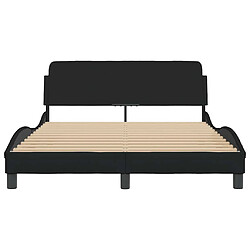 Acheter vidaXL Cadre de lit Dover noir 140x200 cm tissu