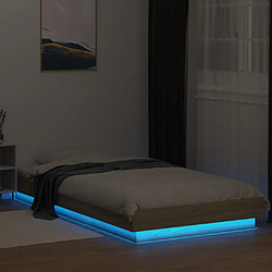 Avis vidaXL Cadre de lit avec lumières LED sans matelas 100x200 cm
