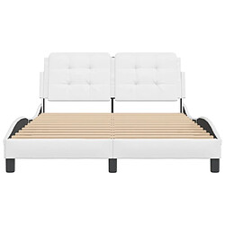 Acheter vidaXL Cadre de lit sans matelas Zadar blanc 120x200 cm similicuir
