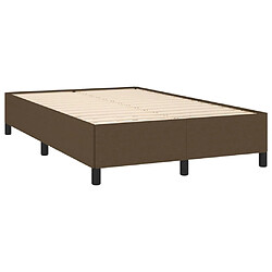 Avis vidaXL Cadre de lit sans matelas marron foncé 120x190 cm tissu
