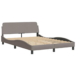 Acheter vidaXL Lit avec matelas Hvar taupe 140x190 cm tissu