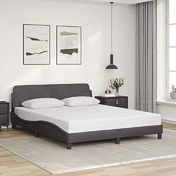 vidaXL Cadre de lit sans matelas gris 160x200 cm similicuir