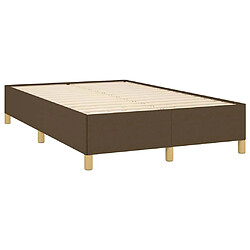Avis vidaXL Cadre de lit sans matelas marron foncé 120x190 cm tissu