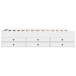 Acheter vidaXL Lit de jour avec tiroirs sans matelas blanc 90x190 cm