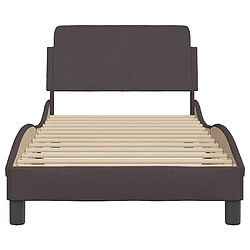 Acheter vidaXL Cadre de lit Dover marron foncé 80x200 cm tissu