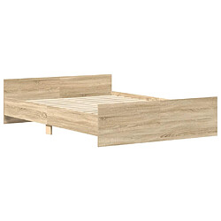 Acheter vidaXL Cadre de lit sans matelas chêne sonoma 120x190 cm
