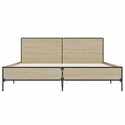Acheter vidaXL Cadre de lit sans matelas chêne sonoma 120x190 cm