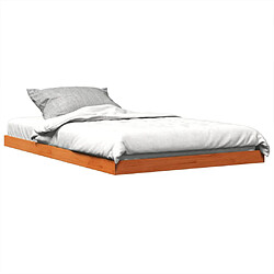 Avis vidaXL Cadre de lit sans matelas cire marron 120x190cm bois pin massif