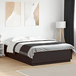 vidaXL Cadre de lit avec LED sans matelas noir 150x200 cm