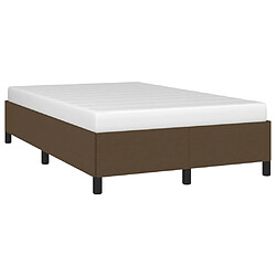 Acheter vidaXL Cadre de lit sans matelas marron foncé 120x190 cm tissu