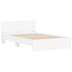 Acheter vidaXL Cadre de lit sans matelas blanc 120x190 cm