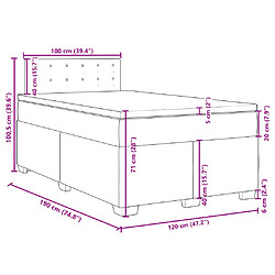 vidaXL Sommier à lattes de lit avec matelas blanc 120x190cm similicuir pas cher