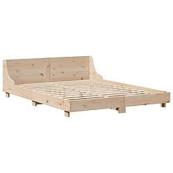 Avis vidaXL Cadre de lit sans matelas 140x190 cm bois de pin massif
