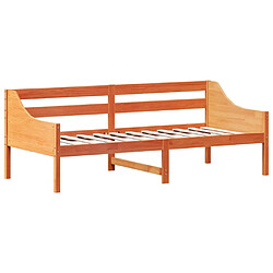 Avis vidaXL Lit de jour sans matelas cire marron 80x200 cm bois pin massif