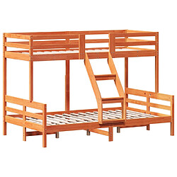 Avis vidaXL Lit superposé sans matelas 80x200/120x200 cm bois massif