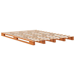 Avis vidaXL Lit de palette sans matelas cire marron 140x200 cm pin massif