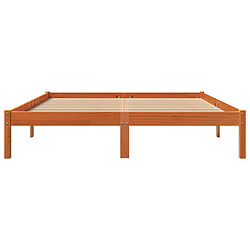Acheter vidaXL Cadre de lit sans matelas cire marron 160x200cm bois pin massif