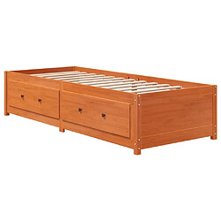 Avis vidaXL Lit de jour sans matelas cire marron 75x190 cm pin massif