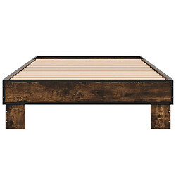 Acheter vidaXL Cadre de lit sans matelas chêne fumé 75x190 cm