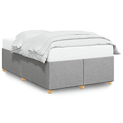 vidaXL Cadre de lit sans matelas gris clair 120x190 cm tissu 