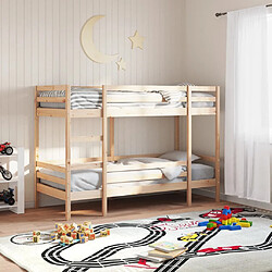 vidaXL Lit superposé sans matelas 75x190 cm bois de pin massif