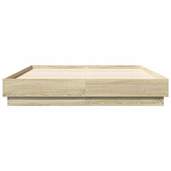 Acheter vidaXL Cadre de lit sans matelas chêne sonoma 140x190 cm