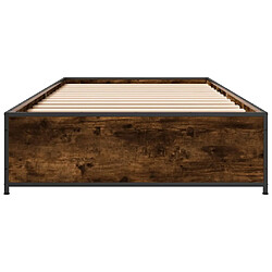 Acheter vidaXL Cadre de lit sans matelas chêne fumé 75x190 cm