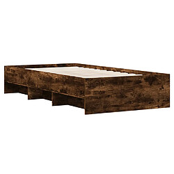 Acheter vidaXL Cadre de lit sans matelas chêne fumé 75x190cm bois d'ingénierie