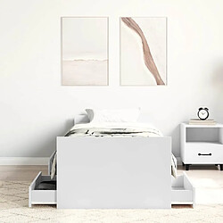 Acheter vidaXL Cadre de lit sans matelas blanc 100x200 cm