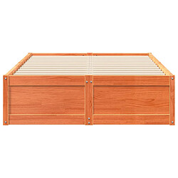 Acheter vidaXL Cadre de lit sans matelas cire marron 120x200cm bois pin massif