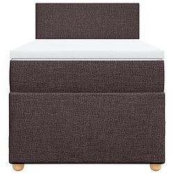 Acheter vidaXL Sommier à lattes de lit avec matelas Marron foncé 90x200 cm