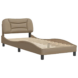 Avis vidaXL Cadre de lit sans matelas Hvar cappuccino 80x200 cm similicuir