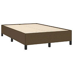 Acheter vidaXL Sommier à lattes de lit et matelas marron foncé 120x190cm tissu