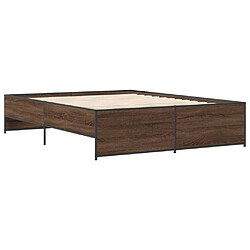 Avis vidaXL Cadre de lit sans matelas chêne marron 150x200 cm